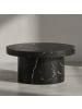 KADIMA DESIGN Couchtisch 60x60x30 cm Sofatisch in Marmor-Optik Modern, in Schwarz