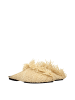 Jil Sander Beige Raffia Hausschuhe