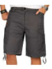 Alessandro Salvarini A. Salvarini Herren Designer Cargo Shorts Cargoshorts kurze Hose Gürtel AS133 in Anthrazit