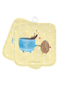 Mr. & Mrs. Panda Topfuntersetzer Kaffee Bohne ohne Spruch in Gelb Pastell