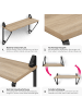 tectake 2er Set Wandregal Irvine 60 x 20 x 33,5 cm, Industrial Holz hell, Eiche Sonoma