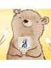 Mr. & Mrs. Panda Glas Windlicht Panda Rollstuhl mit Spruch in Transparent