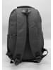 EGOMAXX Basic Backpack Stoff Rucksack Uni Daypack Nadelstreifen Design in Grau-Schwarz