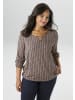 Aniston PLUS Langarmshirt in marine-braun-beige