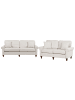Beliani 6-tlg Sitzgruppe GINNERUP in Beige/Braun