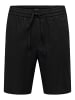 Only&Sons Leichte Stoff Shorts Bermuda Hose ONSLINUS in Schwarz