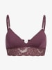 Erlich Textil  Amelie blaubeere, Amelie Bralette - verstellbare Träger, Amelie Bralette mit Spitze bügellos aus Modal - verstellbare Träger, Amelie salbei in pflaume