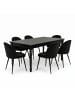ebuy24 Essgruppe Amaretta Schwarz 180 x 100 cm