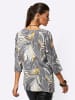 creation L Druckbluse in anthrazit-ocker-bedruckt