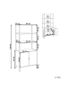 Beliani Büroschrank KAURI in Grau - (W) 80 x (H) 180 x (L) 40 cm