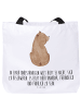 Mr. & Mrs. Panda Shopper Tasche Bär Schulterblick mit Spruch in Weiß