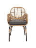 Beliani 6er-Set Gartenstuhl PRATELLO in /Beige/Grau