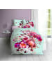JACK 2 tlg. Mako Satin Bettwäsche 135x200cm Mint Romance in Mint/ Pink