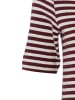 s.Oliver T-Shirt in aubergine weiß
