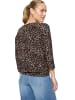 Zero  Leo-Shirt mit 3/4 Arm in Beige/Black