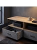 relaxdays TV Lowboard in Greige/ Schwarz - (B)120 x (H)50 x (T)40 cm