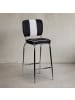 KADIMA DESIGN American Retro Barstuhl: Kunstleder, Chromfuß, 110 kg Belastbarkeit in Schwarz