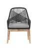 Beliani 5-tlg Gartentisch Set OLBIA in Grau/Schwarz/Braun