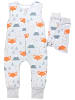 TupTam Babyschlafsäcke mit Beinen und Ärmel in grau/orange