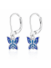 schmuck23 Ohrringe 925 Silber Schmetterling in Blau