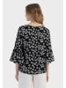 Usha Damen Bluse in Schwarz Wollweiss