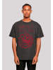 F4NT4STIC Oversize T-Shirt House Of The Dragon Targaryen Crest Logo in schwarz