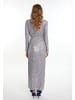 faina Damen Paillettenkleid in Grau Silber