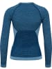 Hummel Longsleeve "Clea Seamless Tight T-Shirt Longsleeve" in Blau