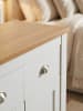 KADIMA DESIGN Modernes Sideboard, 2 Schubladen, Eiche/Weiß, Melaminharzbeschichtung
