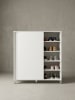 KADIMA DESIGN Schuhschrank WL5.712 Holz 100x108x37,5 cm Ablage Hoch, Design in Weiß