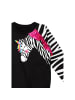 Denokids Sweatshirt Zebra Ruffled in schwarz