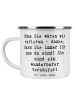 Mr. & Mrs. Panda Metalltasse Spruch Wunderbarer Verkäufer mit Sp... in Weiß