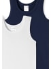 Schiesser Unterhemd / Tanktop Kids Boys 95/5 Organic Cotton in Blau / Weiß