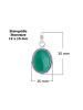 mantraroma 925er Silber - Ketten (L) 15 x (B) 30 mm mit grüner Onyx