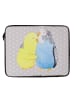 Mr. & Mrs. Panda Laptop Tasche Wellensittich Liebe ohne Spruch in Grau Pastell
