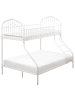 Beliani Hochbett CHAMONIX in Weiß - (W) 148 x (H) 180 x (L) 208 cm