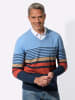Sieh an! Pullover in himmelblau-terra-geringelt