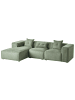 Beliani 4-tlg 3-Sitzer Sofa DOLVA in Grün/Schwarz