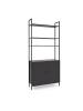 relaxdays Bücherregal in Schwarz - (B)60 x (H)159,5 x (T)24 cm