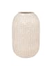 House Nordic Vase Beige Rund mit Muster 25 cm