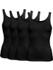 Erwin Müller Baumwolle, Single-Jersey Unterhemd 4er-Pack in schwarz