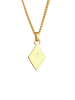 KUZZOI Halskette 925 Sterling Silber Geo in Gold