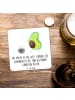 Mr. & Mrs. Panda Untersetzer Set Avocado Tanzen mit Spruch in Weiß