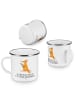 Mr. & Mrs. Panda Becher Fuchs Gitarre mit Spruch in Weiß