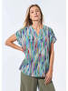 GOLDNER Bluse Bluse mit Tunika Ausschnitt in bunt / gemustert