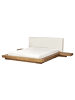Beliani Wasserbett ZEN in Braun/Weiß - (W) 308 x (H) 86 x (L) 229 cm