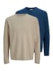 Jack & Jones Pullover Summer in Beige / Dunkelblau