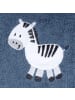 Wörner Bade-Poncho 75 x 60 cm - Stickerei Zebra in blau,motiv