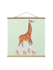 WALLART Stoffbild - Jonas Loose - Giraffe mit Rollschuhen in Grün