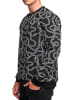 Rusty Neal Jacquard Sweater im Iron Design in Schwarz